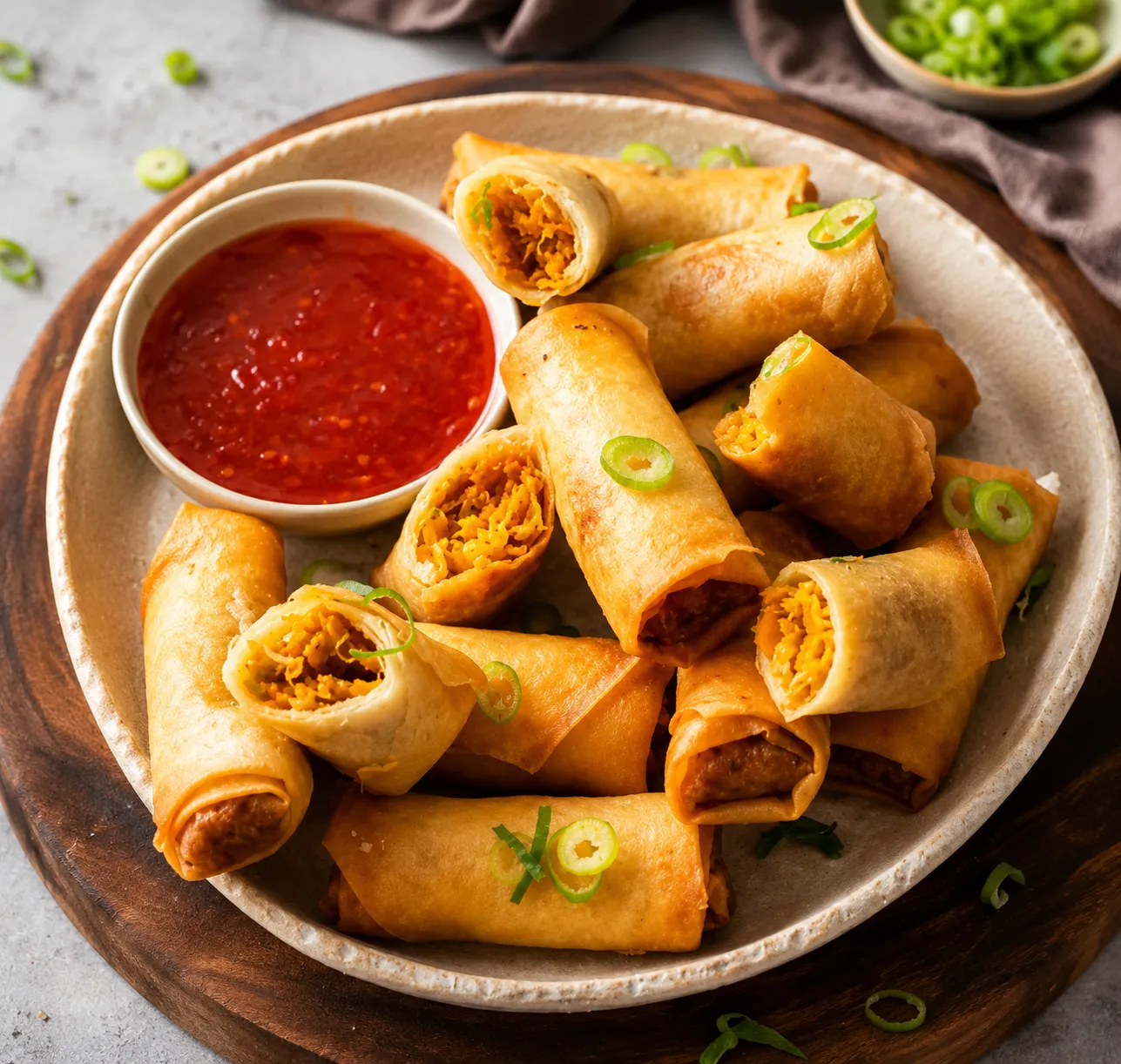 Crispy hand-rolled spring rolls at Hi-Ball Restaurant on Academy Road, Winnipeg